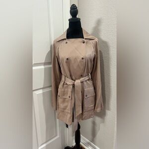 Vince Camuto Double Breasted Belted Trench Coat Size P/S